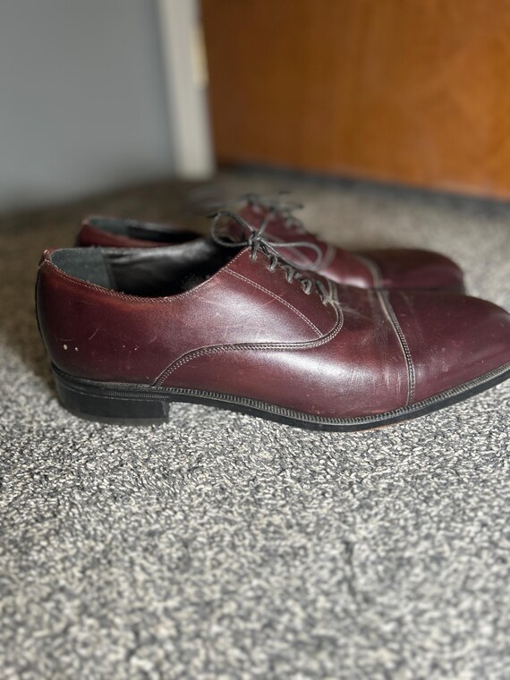 Florsheim Leather Oxford Cap Toe Dress Shoe Lace Up Wine Burgundy Formal Mens 9 Amazon.com | Florsheim Mens Lexington Burgundy Oxford - 9 D  main image 4