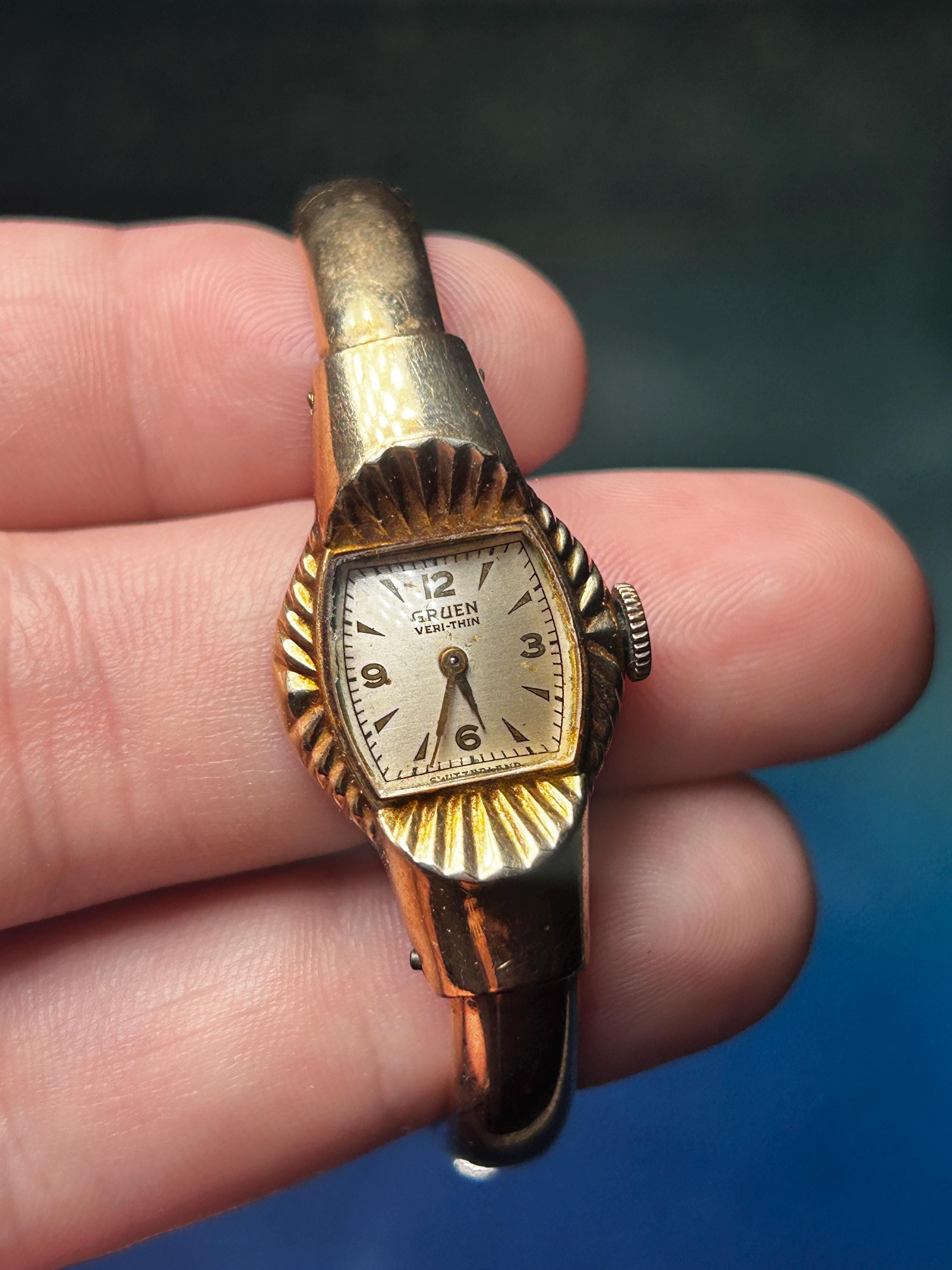 Gruen Veri-Thin 10KT Gold Filled Vintage Mechanical Ladies Watch - working Vintage Gruen Veri-thin Ladies Watch – Gold-tone Square Case  main image 2
