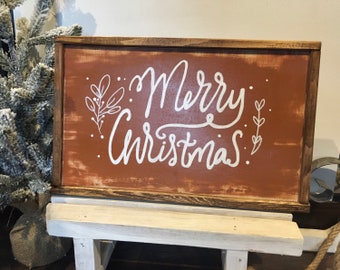 Rustic Reclaimed Wood Christmas Sign