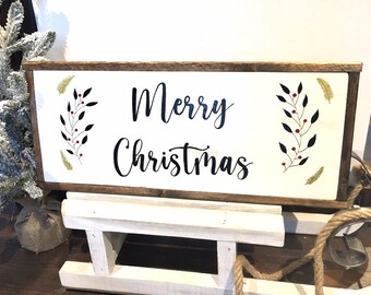 Merry Christmas Rustic Sign