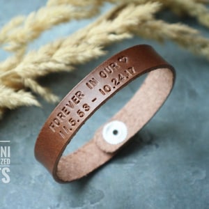 Custom Memorial Bracelet Personalized In Loving Memory of my Dad Memory Bracelet Memorial Bracelet loss of Mother Son Memorial Gift for loss