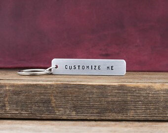 Custom Keychain Personalised Keyring with Custom Special Message Gift for Him Gift for Boyfriend Gift for Her Gift for Wife Gift for Husband