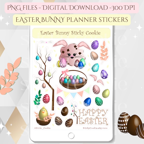 Sticky Bunny Stickers - Etsy