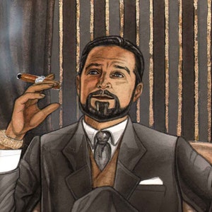 Fine Art print Babylon Berlin 20er classic car RollsRoyce Burlesque fine art print highest finest Illustration painting by Sara Horwath _123 image 2