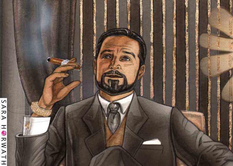 Fine Art print Babylon Berlin 20er classic car RollsRoyce Burlesque fine art print highest finest Illustration painting by Sara Horwath _123 image 2