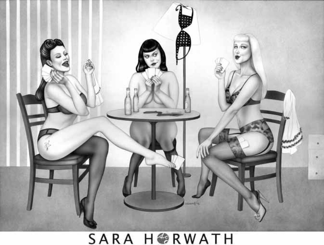 amateur strip poker Pokergirls Playing Strip Poker Beer Slip Pinup Burlesque Painted by Sara  Horwath - Fine Art Print Glossy Highest Finest - Etsy