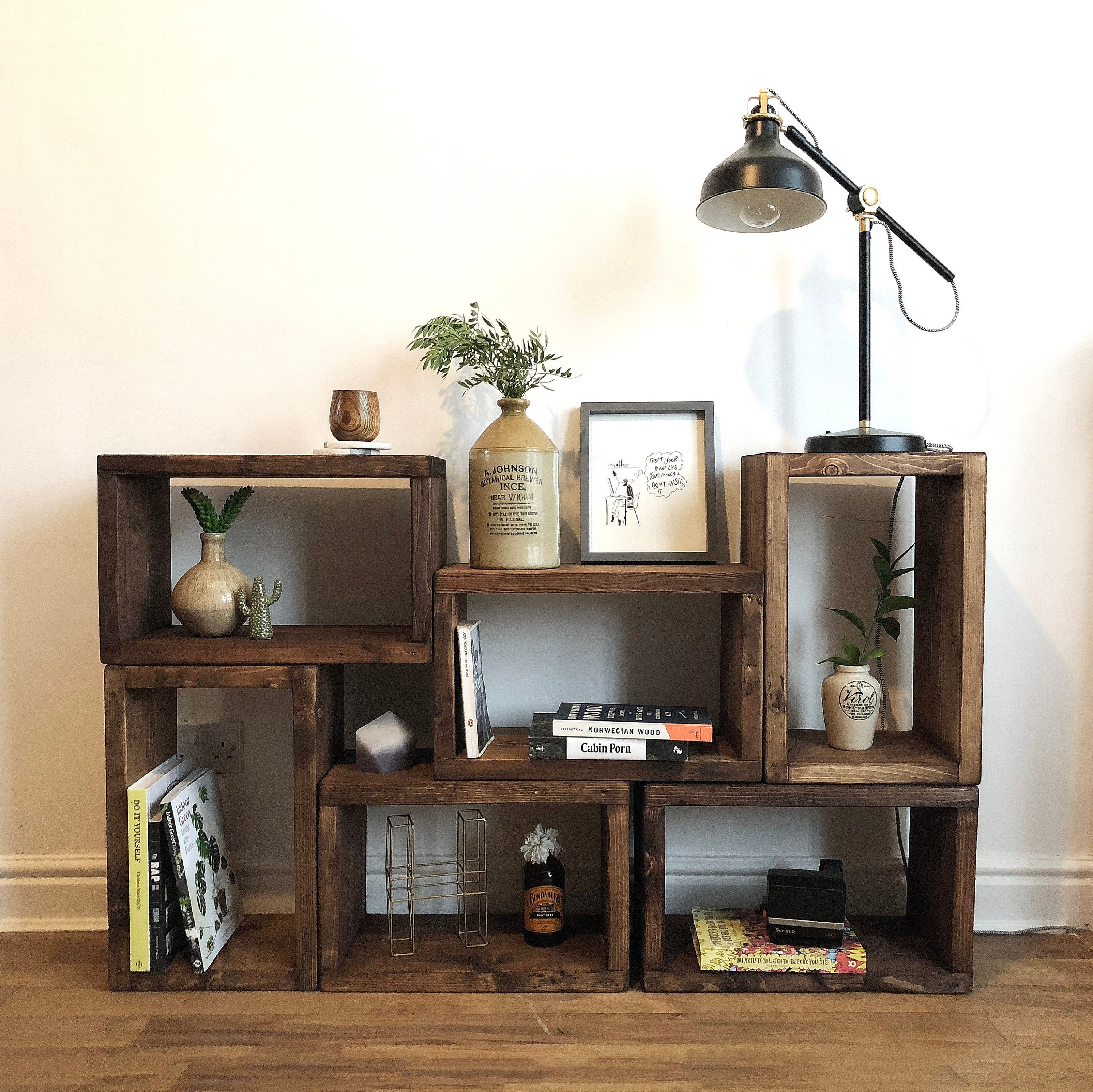 Reclaimed Wood Modular Shelving Unit made to any size Etsy