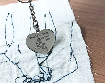 Personalised You’re My Rock, Mum Necklace with Message Engraving