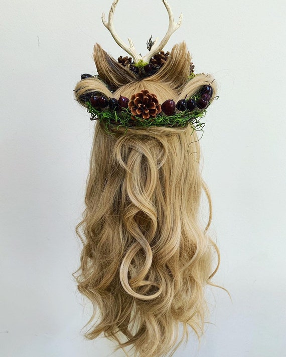 Nordic Antler Crown Princess Forest Nymph Queen Celtic Etsy