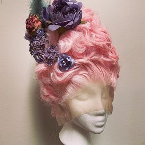 Marie Antoinette Wig French Court Versailles Lace Front HAlloween Wig Custom Made Pink
