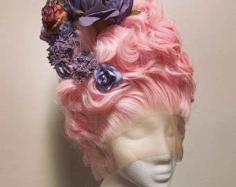 Marie Antoinette Wig French Court Versailles Lace Front HAlloween Wig Custom Made Pink