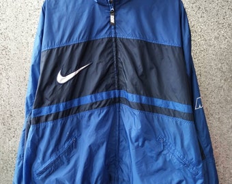 Vintage NIKE windbreaker big logo spell out zipper jacket XLarger size