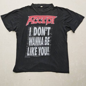 Vintage ACCEPT Band Tees 1993 Tour Japan / Accept T shirt Band promo tour rare design limited edition