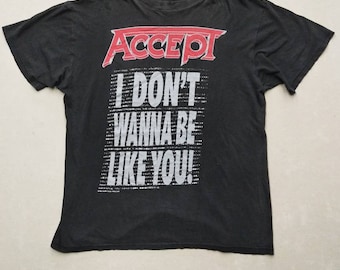 Vintage ACCEPT Band Tees 1993 Tour Japan / Accept T shirt Band promo tour rare design limited edition