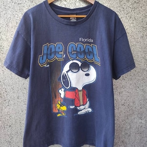 Vintage 90s Vintage Joe Cool t shirt Peanuts snoopy tee kaws florida hawaii