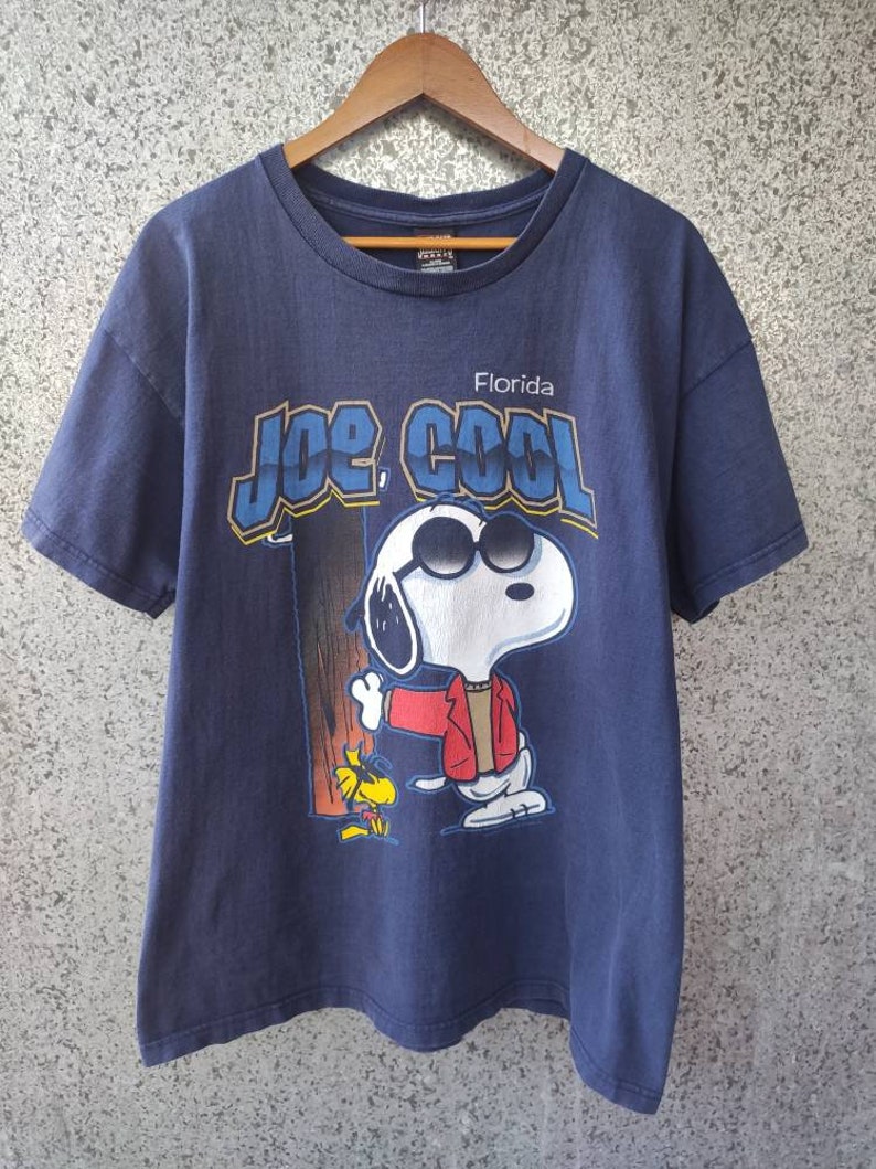 Vintage 90s Vintage Joe Cool T Shirt Peanuts Snoopy Tee Kaws Florida Hawaii T Shirts Tops Tees Valresa Com