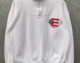 Sudadera Vintage 90s Vintage Fila media cremallera