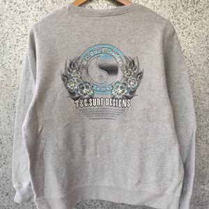 Vintage T&C sweatshirt surf design surfing style sun surf crewneck