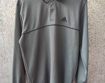 Koszulka z długim rękawem Adidas z lat 90. z małym haftowanym logo Adidas Golf
