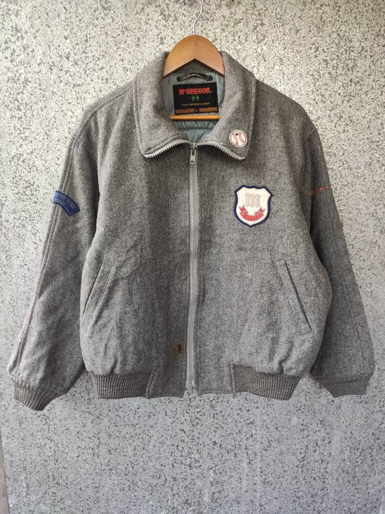 ジャケット・アウター 80s McGREGOR short wool bomber jacket Vintage 80s Vintage Mcgregor Jacket Bombers Wool Jacket