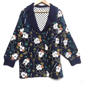 Vintage 90s Vintage Mickey mouse Cardigan jacket kimono japan full print Mickey Walt Disney