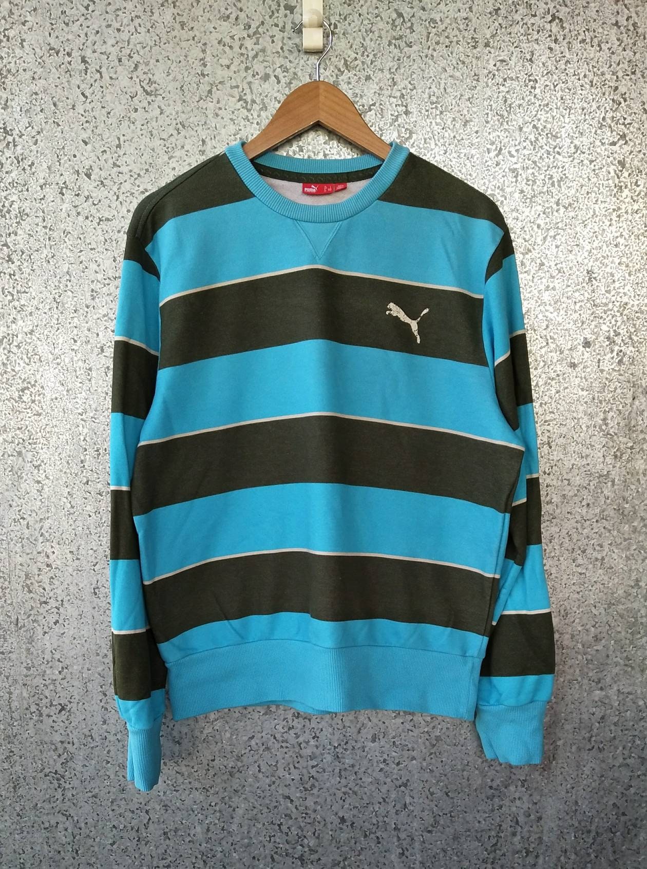 Puma hot sale striped sweatshirt