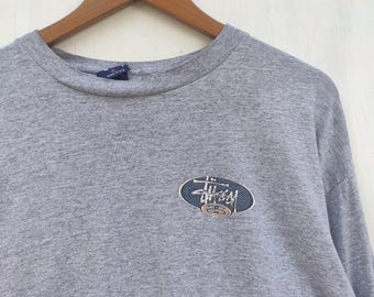 Vintage 90s Vintage Stussy T Shirt Long Sleeve Stussy Spell Out