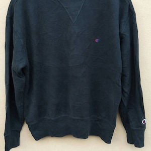 Vintage Champion kleine Logo-Stickerei Crewneck Jumper