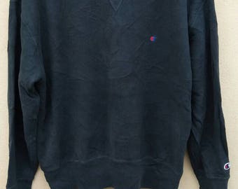 Vintage Champion small logo embroidery crewneck jumper