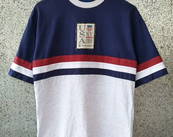 Vintage Champion products kswiss t shirt short sleeve large size multicolour champion team usa tee