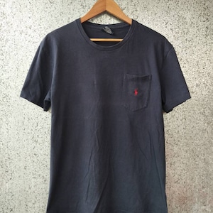 Vintage POLO RALPH LAUREN t shirt single pocket small logo embroidery