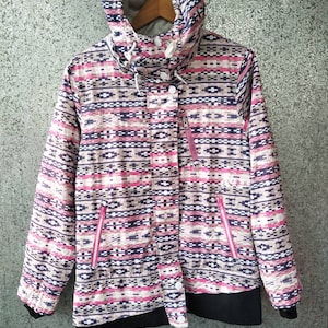 Vintage Acti Version digital hoodies snowboarding outer wear zipper jacket
