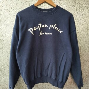 Vintage Peyton Place for Men sweatshirt spell out crewneck