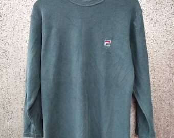 Vintage FILA pequeño logotipo bordado sudadera