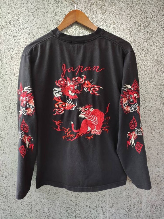 Vintage Japanese Sukajan long sleeve t shirt embro