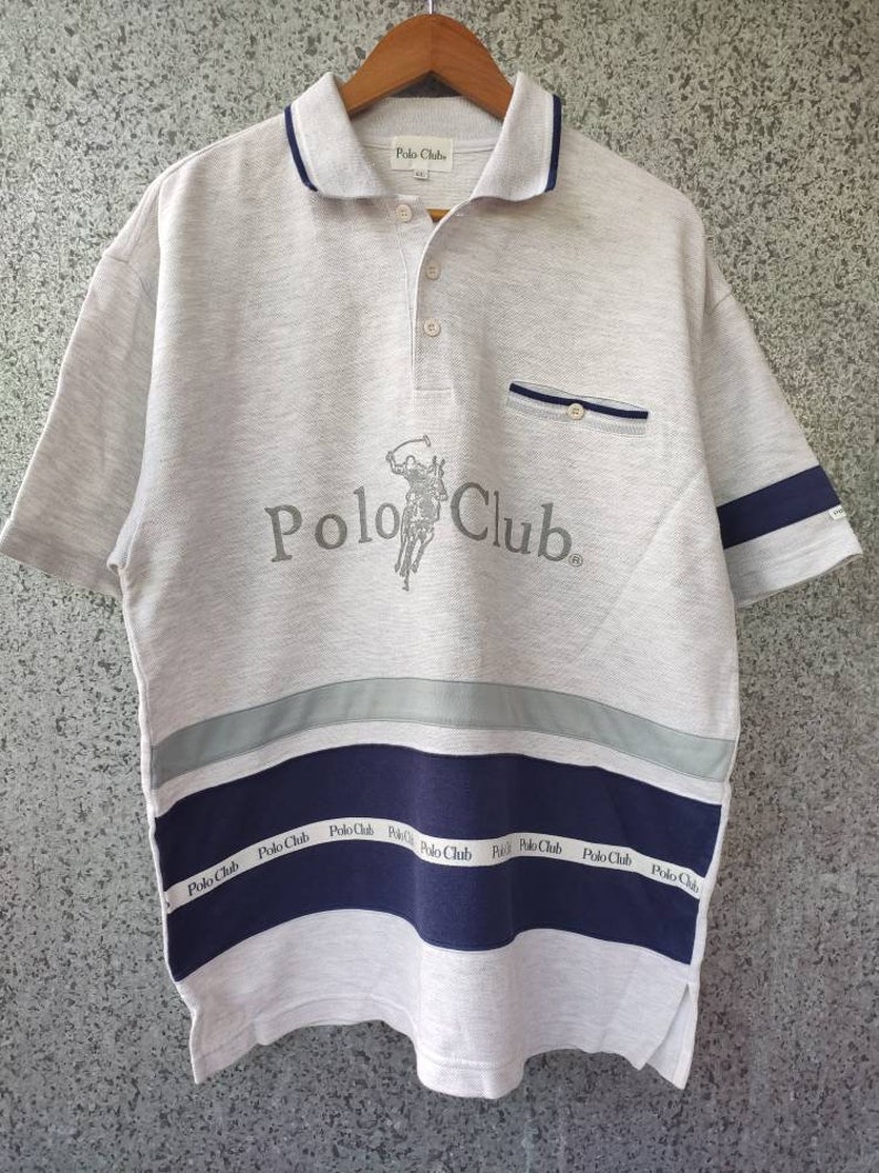 Vintage Polo Club Spell Out Polo Shirt / Polo Shirt Big Logo - Etsy