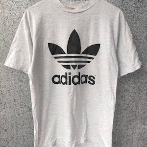 Vintage Adidas t shirt Big Logo / Vintage Adidas shirt Spell Out Made in USA