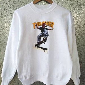 Wow!! Mega Rare!! Vintage Trasher Pushead sweatshirt powel peralta zorlac crewneck deadstock made in usa Medium size