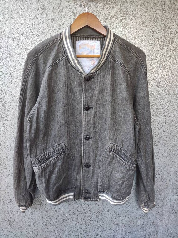 Vintage 90s Vintage Edwin Jacket Varsity cotton j… - image 1
