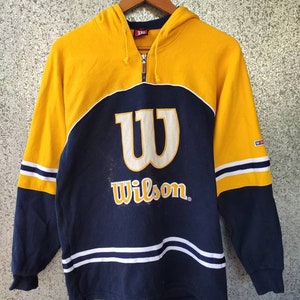 Vintage Wilson Hoodies big logo wilson spell out pull over multi colour embroidery
