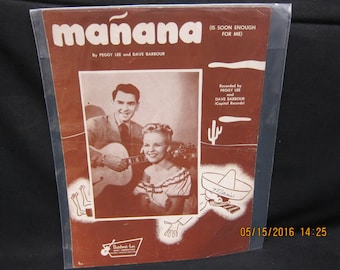 Peggy Lee & Dave Barbour - Manana -- Sheet Music