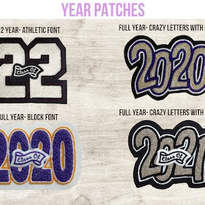 Custom Grad Year Letterman Chenille Patch