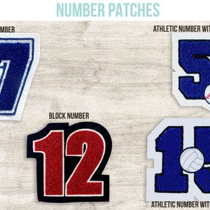 Custom Number Letterman Chenille Patch