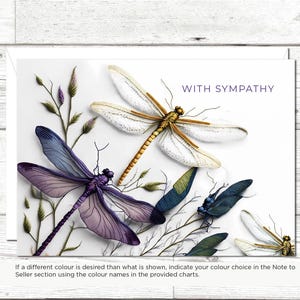 Carte de voeux libellule - Beau design inspiré de la nature pour juste parce que, penser à vous, se rétablir ou avoir des sentiments de tous les jours