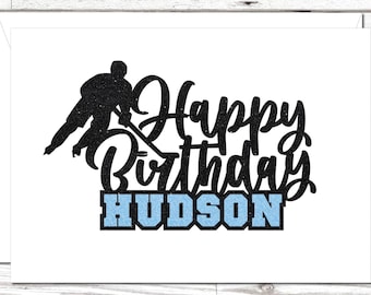 Personalized Hockey Birthday Card: Sports Fan Greeting