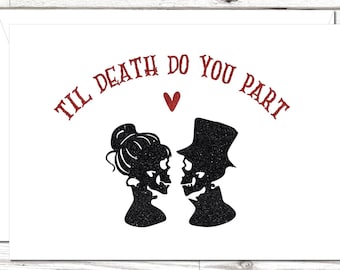 Til Death Do You Part Wedding Card, Gothic Anniversary Card