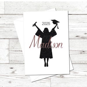 Personalized Female Graduate Card | Custom Graduation Card with Name | Celebration Card for Her