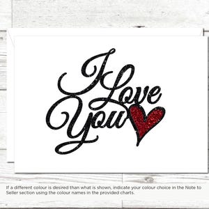 I Love You Card with Red Heart – Minimalist Love Card, Anniversary, Valentine’s Day, Romantic Greeting Card, Customizable