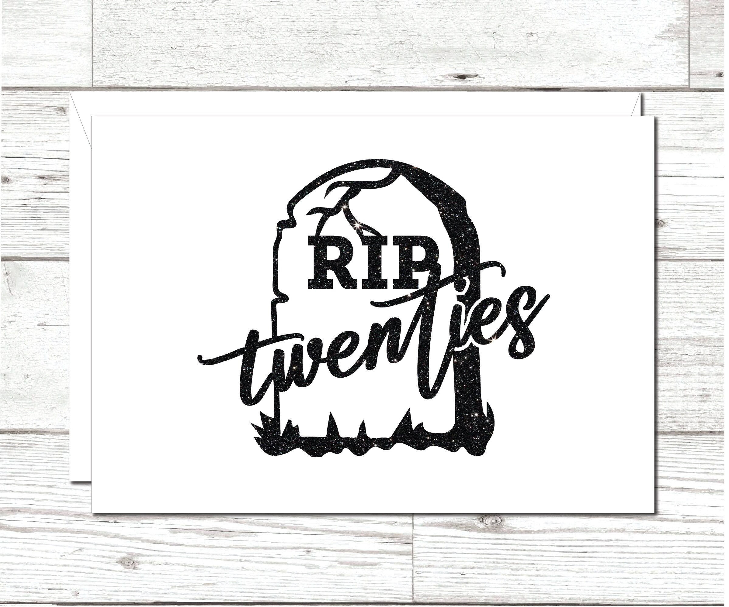 RIP Twenties Birthday Card, Spooky Birthday Wishes, Tombstone Card ...
