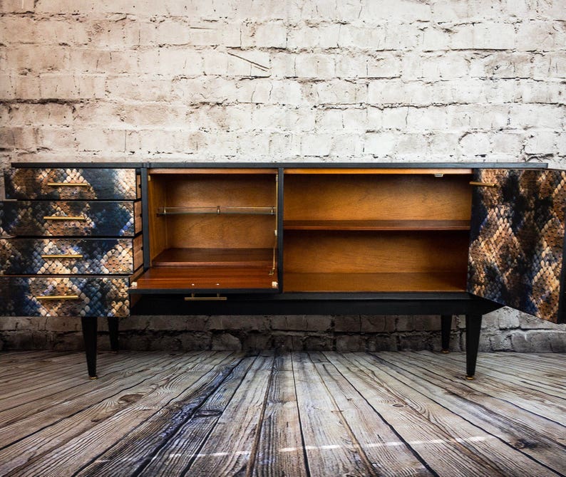 Vintage Upcycled Mid Century Modern Sideboard Upcycled Etsy UK